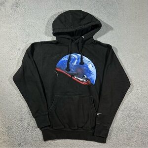Space X Pullover Hoodie Men’s Size Small Black #1152